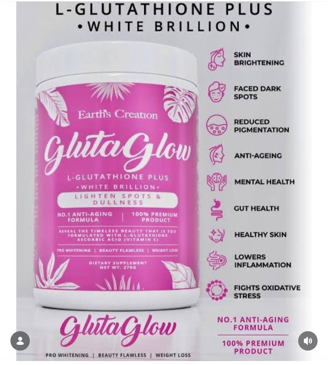 Gluta Glow (L-Glutathione Plus)