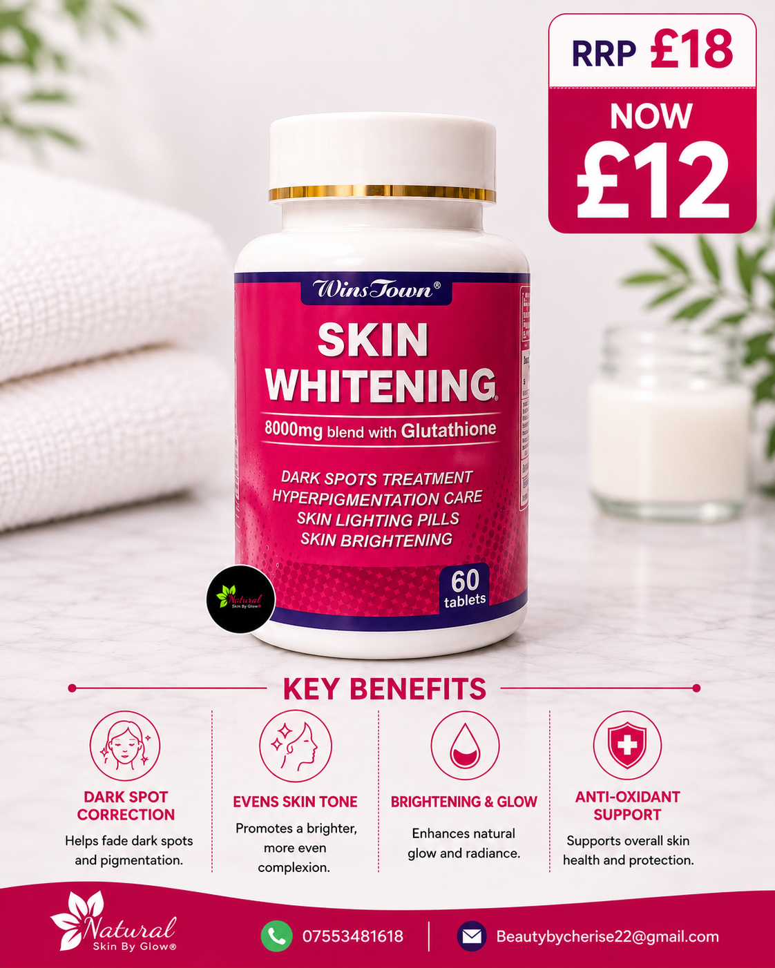 Skin Whitening with Glutathione